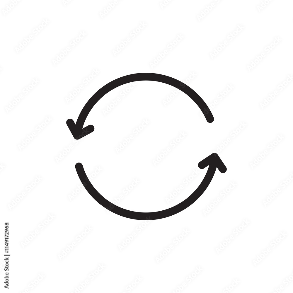 Circle arrow icon. Vector flat black linear illustration for web and app..eps Circle arrow icon. Vector flat black linear illustration for web and app..eps
