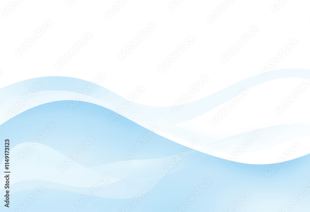 Abstract Light Blue Wave on White Background Abstract Light Blue Wave on White Background