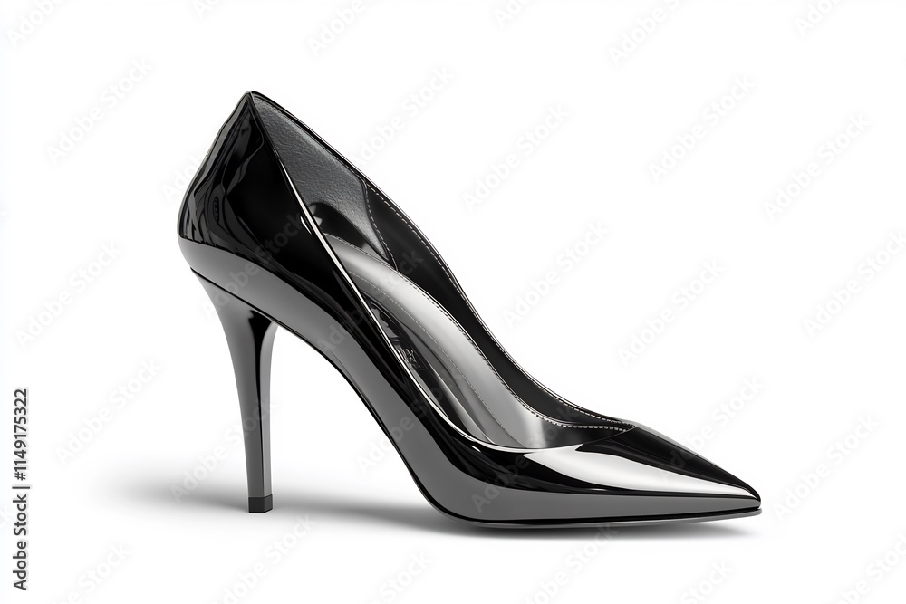 Polished black high heel shoe, pointed toe, elegant, women's, fashion, stylish, elegant, formal, glamour, party, luxury, Polished black high heel shoe, pointed toe, elegant, women's, fashion, stylish, elegant, formal, glamour, party, luxury,