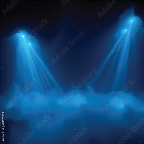 Adobe Illustrator Artunderwater, cave, cavern, grotto, underwater cave, underwater cavern, underwater grotto, light, beams, rays, sunlight, sunbeams, blue, water, ocean, sea, underwater scene, undwork