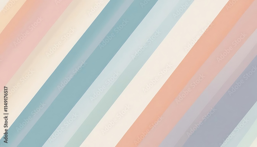 Obraz premium Abstract Diagonal Pastel Color Stripe Pattern Design