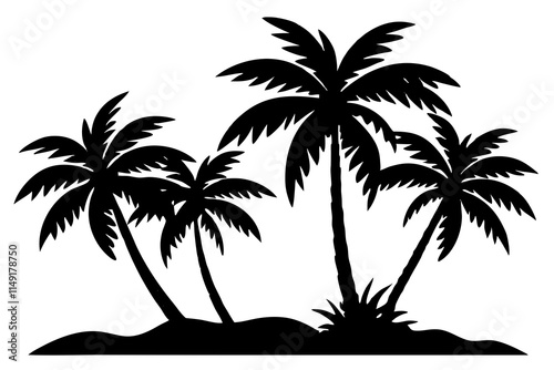 silhouettes of palm trees