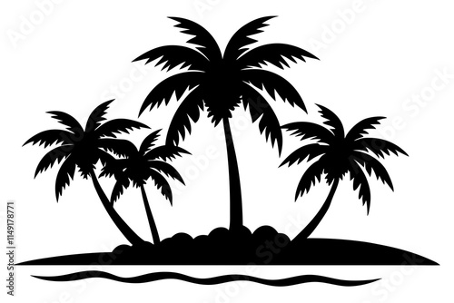 palm tree silhouette vector