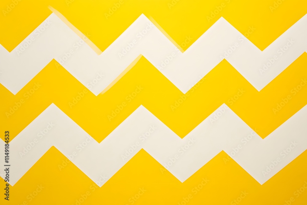 A vibrant yellow background with zigzag white patterns creating a bold graphic design. A vibrant yellow background with zigzag white patterns creating a bold graphic design.