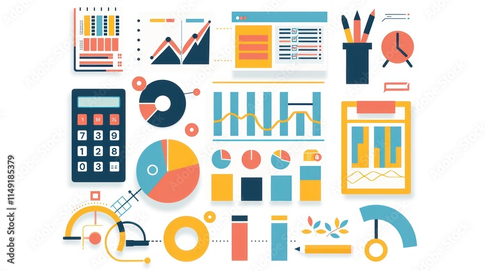 Strategic finance flat vector illustration Strategic finance flat vector illustration