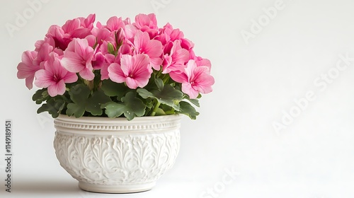 Wallpaper Mural pink cyclamen plant in a decorative ceramic pot isolated on white background Torontodigital.ca