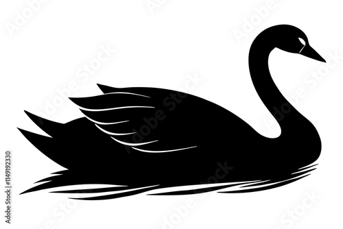 swan gliding across a pond 