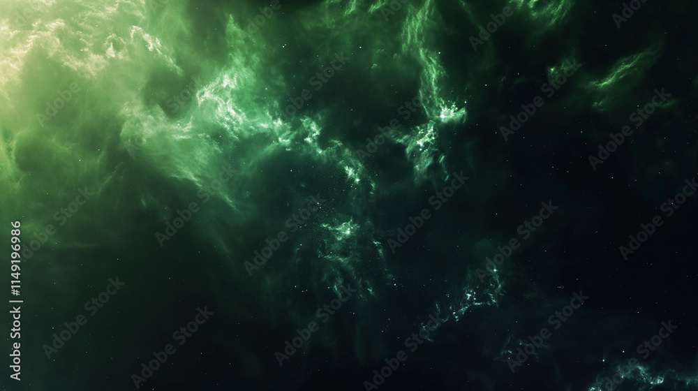 Mesmerizing Green Nebula in the Vastness of Space Mesmerizing Green Nebula in the Vastness of Space
