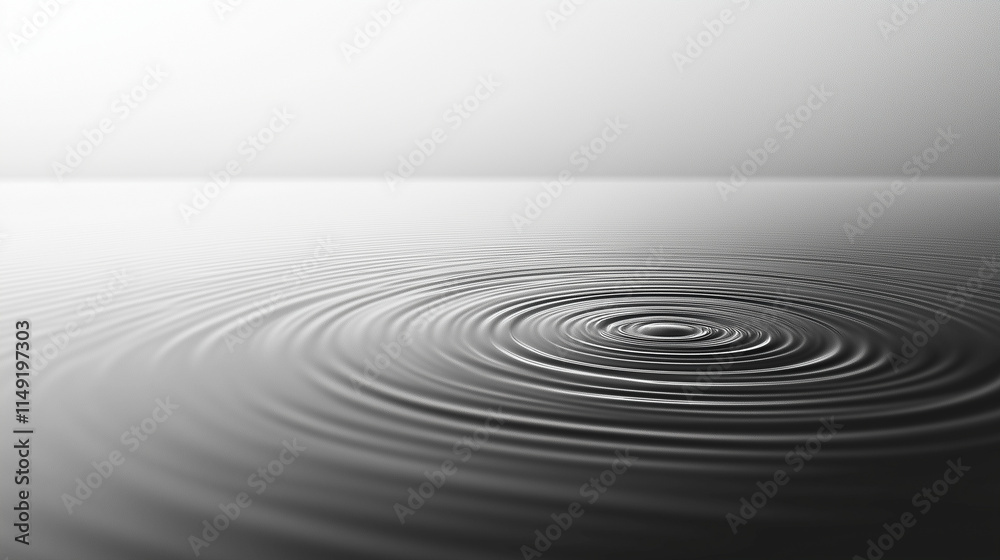 Fototapeta premium Simple water droplets in black and white wallpaper image
