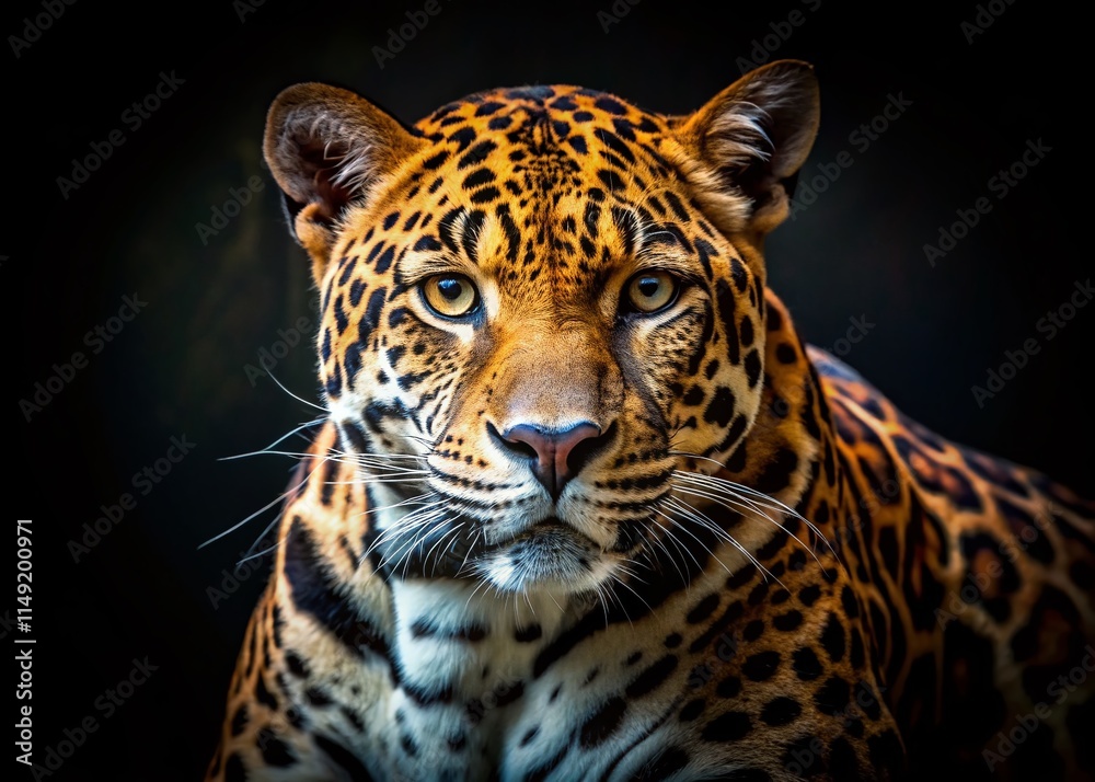 Fototapeta premium Majestic Jaguar Silhouette Portrait - Wildlife Photography