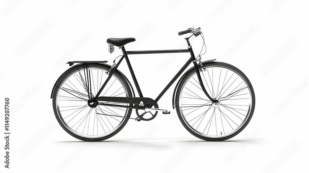 Hand drawing clipart of a bicycle silhouette on plain white background Hand drawing clipart of a bicycle silhouette on plain white background