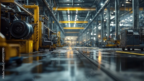 Industrial Factory Interior: A Glimpse into Manufacturing