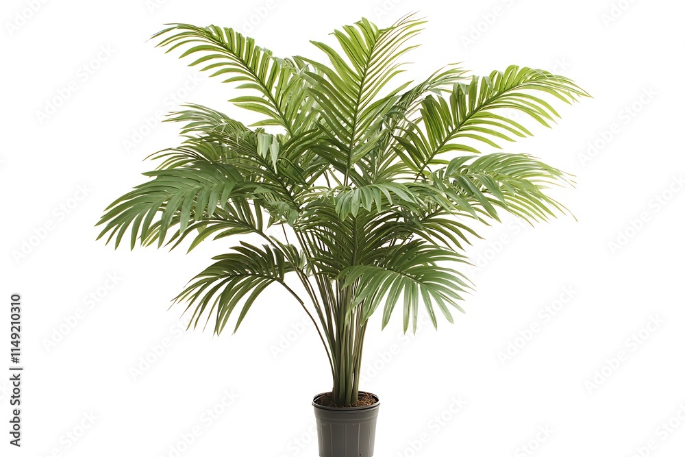 palm tree with long fronds isolated on white background palm tree with long fronds isolated on white background