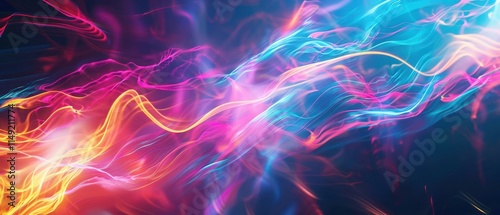 beautfiul glow and abstract electric neon lights