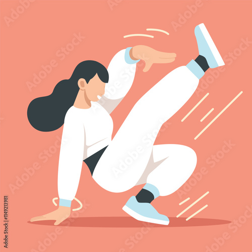 illustration one of the breakdance moves