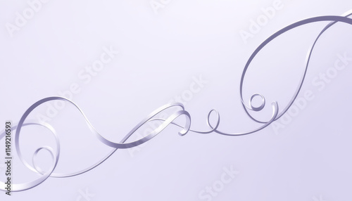 Wallpaper Mural Sophisticated minimalist line art with flowing ribbons on a soft purple background Torontodigital.ca