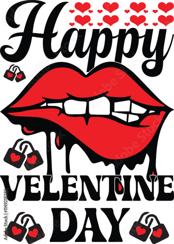 HAPPY VELENTINE DAY TSHIRT DESIGN VECTOR photo