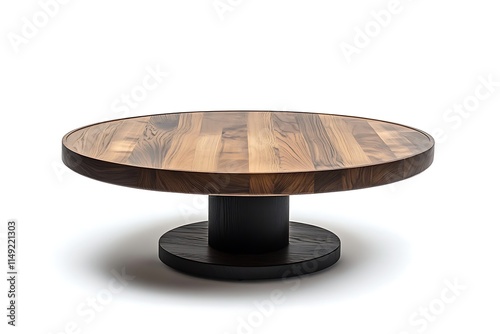 round coffee table isolated on white background