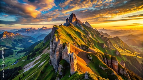 Majestic Swiss Alps: Near the Summit of Grosser Mythen, Schwyz Canton
