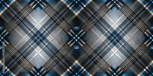 Abstract geometric pattern featuring blue and brown diamond shapes, creating a modern and sophisticated design.