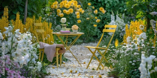 Fototapeta Naklejka Na Ścianę i Meble -  spring and summer yellow garden