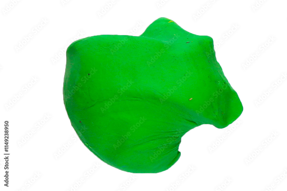 Colorful plasticine clay on white background.