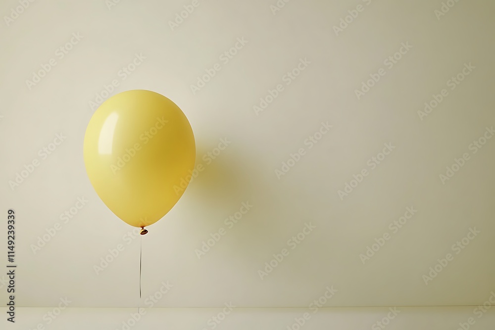 pastel yellow balloon on white background pastel yellow balloon on white background