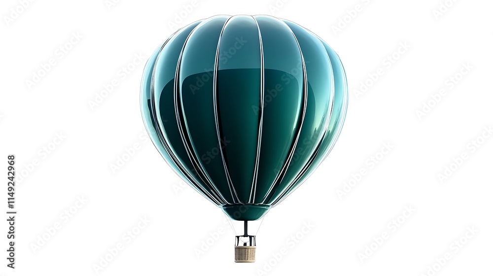 Obraz premium deep green balloon on white background