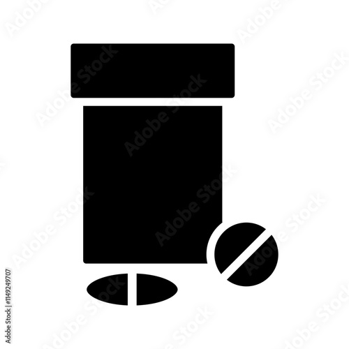 Pill jar icon template