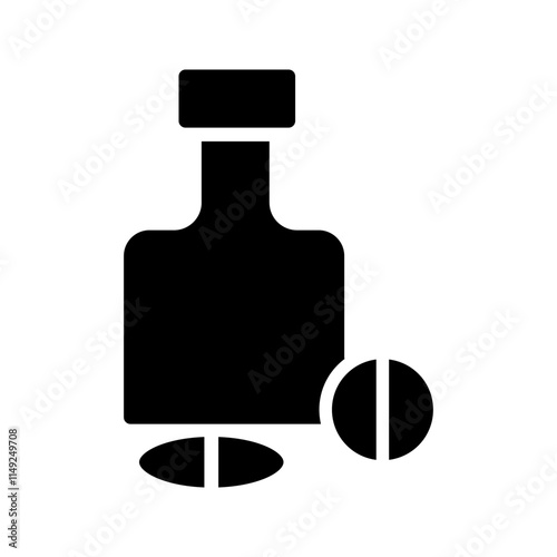 Pill jar icon template