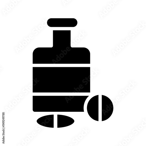 Pill jar icon template