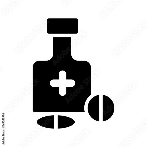 Pill jar icon template