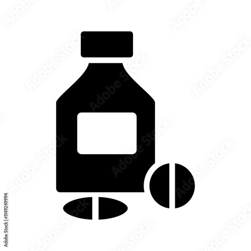 Pill jar icon template