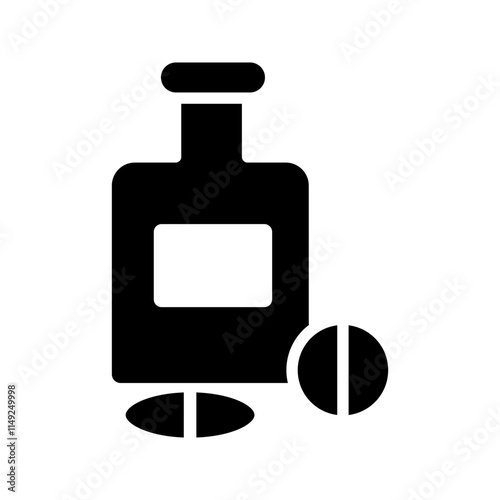 Pill jar icon template