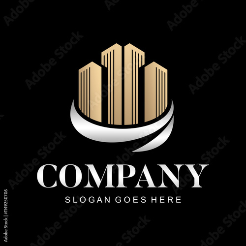 logo vector construction hotel luxury building