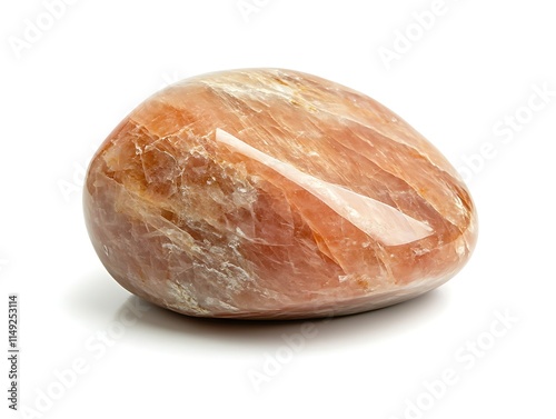 stone morganite isolated on white
