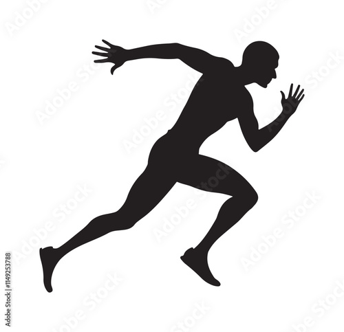 running silhouette, silhouette of a person, silhouette of a man running, silhouette of a person running, set silhouettes of people running pose