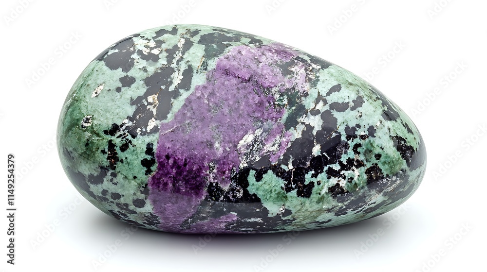 stone zoisite isolated on white stone zoisite isolated on white