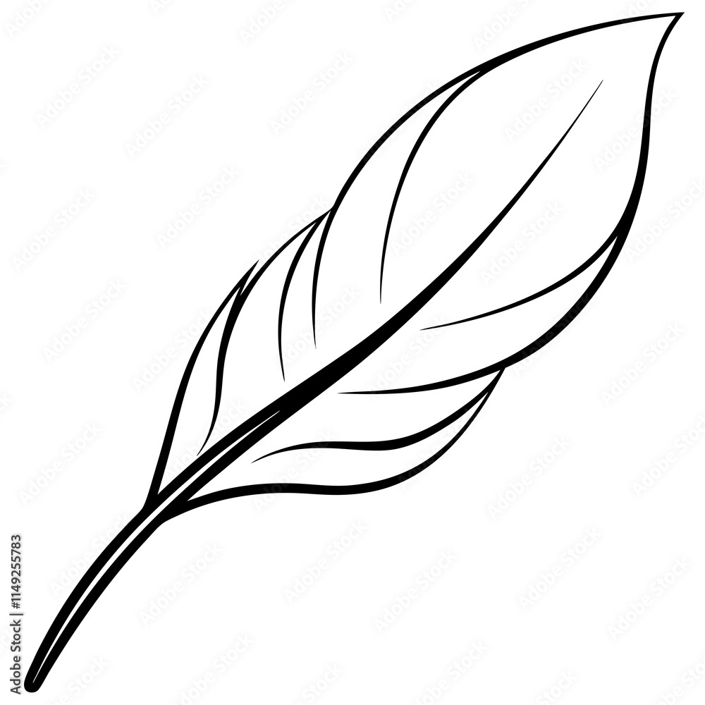 Simple Feather SVG for Web and Print Simple Feather SVG for Web and Print