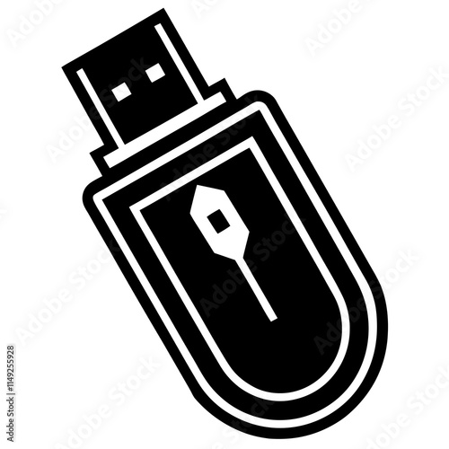 usb flash drive isolated