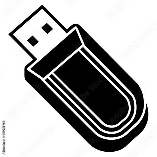 usb flash drive isolated