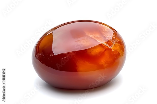 stone carnelian agate isolated on white