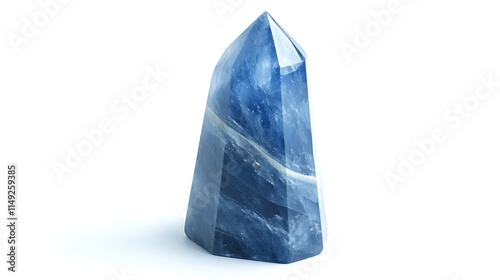 crystal kyanite stone isolated on white photo