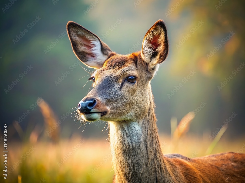 Minimalist Deer Postercard: Elegant Wildlife Art Print Minimalist Deer Postercard: Elegant Wildlife Art Print