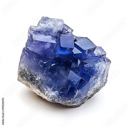 crystal tanzanite stone isolated on white