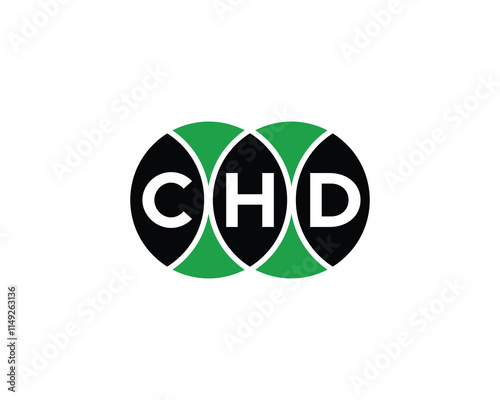 CHD logo design vector template. CHD