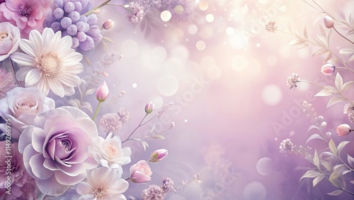 Serene Pastel Floral Arrangement with Soft Bokeh Background