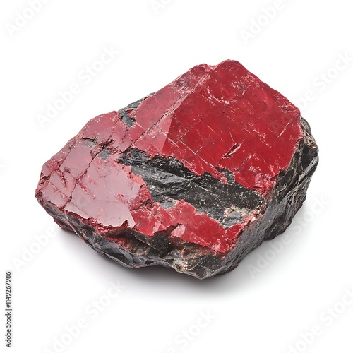 cinnabar stone isolated on white