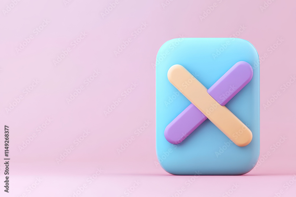 colorful app icon on pastel background, symbolizing creativity colorful app icon on pastel background, symbolizing creativity