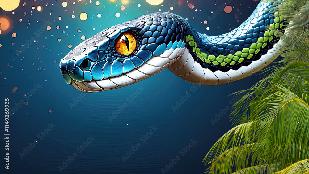 Snake symbol of the year. Eastern snake.
Snake symbol of the year. Eastern snake.